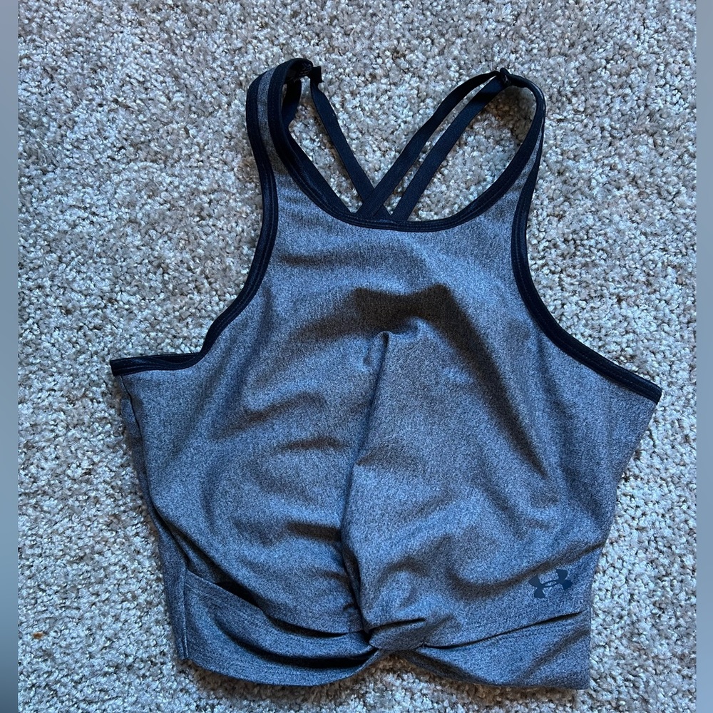 Under armor tank top with sports bra inside